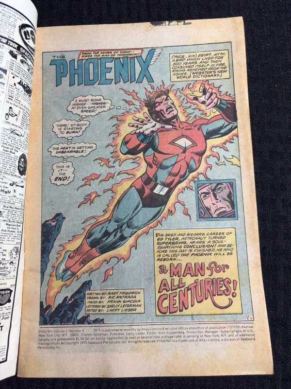 1975 PHOENIX THE PROTECTOR Atlas Comics #4 VG+ 4.5 Rick Estrada