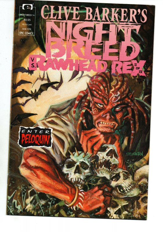 Night Breed #14 - vs Rawhead Rex  - Clive Barker - Horror - Epic - 1992 - NM 