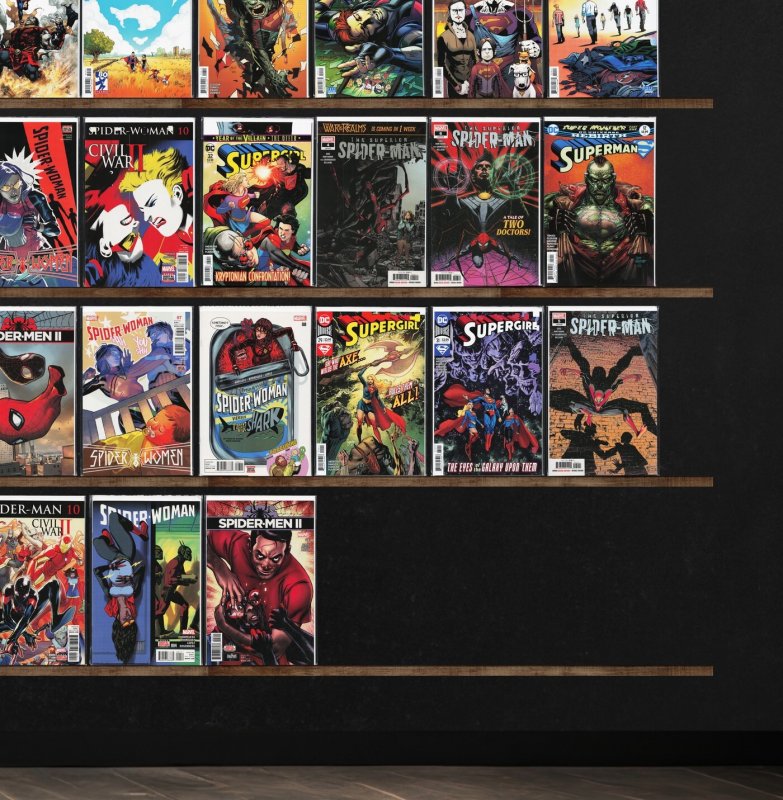 Huge Lot 140+ Comics with Superman, Titans, Supergirl, Spider-Man & More!