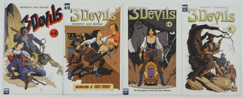 3 Devils #1-4 VF/NM complete series - bo hampton - IDW comics set lot 2 3 