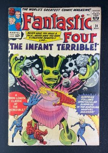 Fantastic Four (1961) #24 VG (4.0) 1st The Infant Terrible