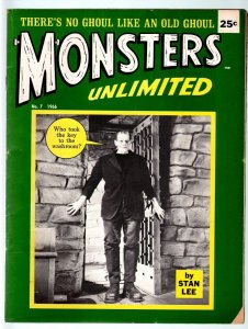 MONSTERS UNLIMITED #7-STAN LEE-MARVEL COMICS-MONSTER MAGAZINE-1966-VG-RARE  VG