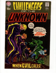 Challengers of the Unknown #71 (1970) Early Bronze Age DC / ID#712