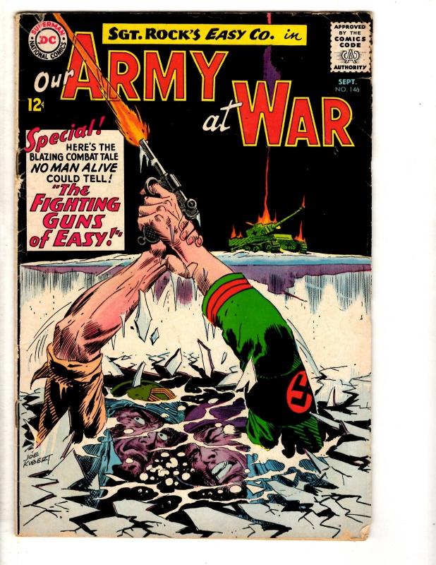 Our Army At War # 146 VG/FN DC Comic Book Sgt. Rock 1964 Navy Marines Tank J305