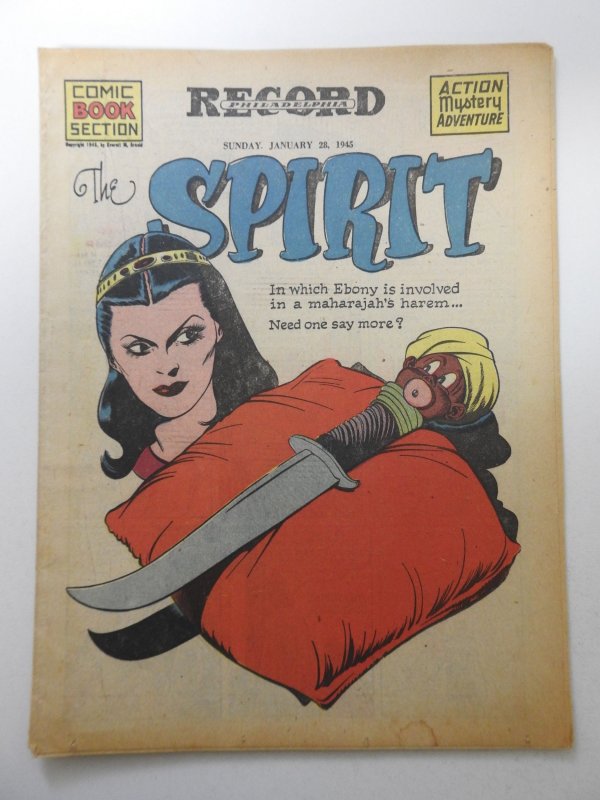 The Spirit #244 (1945) Newsprint Comic Insert Rare!