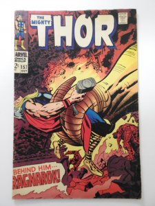 Thor #157 (1968) Behind Him... Ragnarok! Solid VG Condition!
