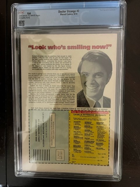 Doctor Strange #2 (1974) - CGC 9.4 !