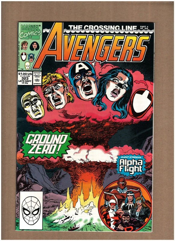 Avengers #323 Marvel Comics 1990 The Crossing Line Alpha Flight app. VF+ 8.5