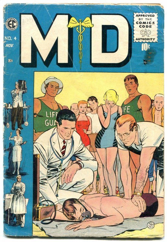 MD #4 1955-EC Comics- Rare medical comic- Johnny Craig VG-