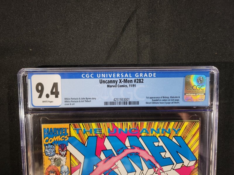 Uncanny X-Men #282 - 1st App Bishop (CGC 9.4) 1991