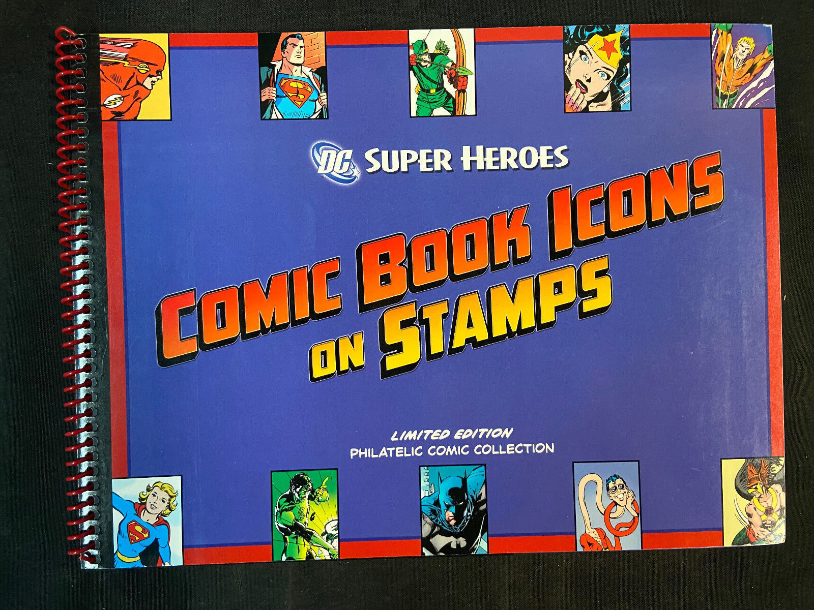 Comic Book Icons on Stamps Booklet With DC Superhero Unused Stamps