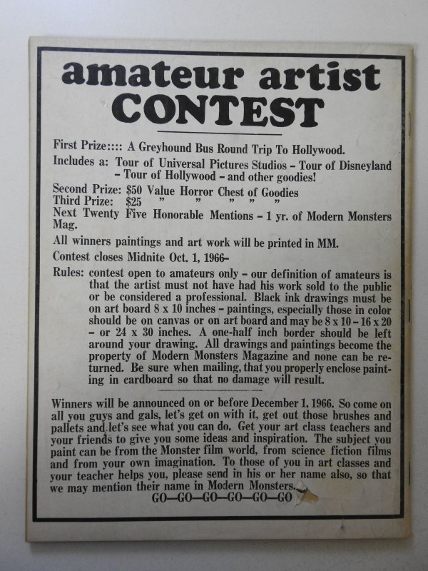 Modern Monsters #3 FR/GD Condition 3 in spine split