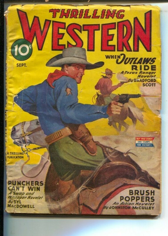 Thrilling Western-9/1945-Bradford Scott-Walt Slade-El Halcon story-Johnston M...