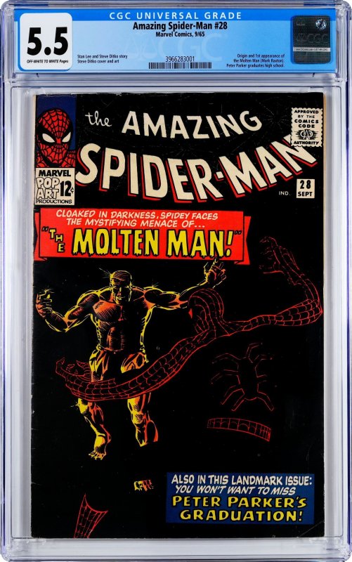 The Amazing Spider-Man #28 (1965) CGC Universal Grade 5.5