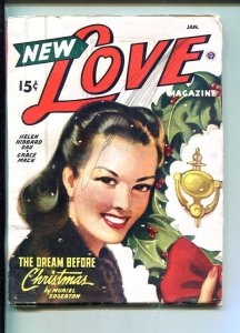 PULP:  NEW LOVE-JAN 1947-ROMANTIC PULP FICTION-PIN-UP GIRL COVER-CHRISTMAS-vg...
