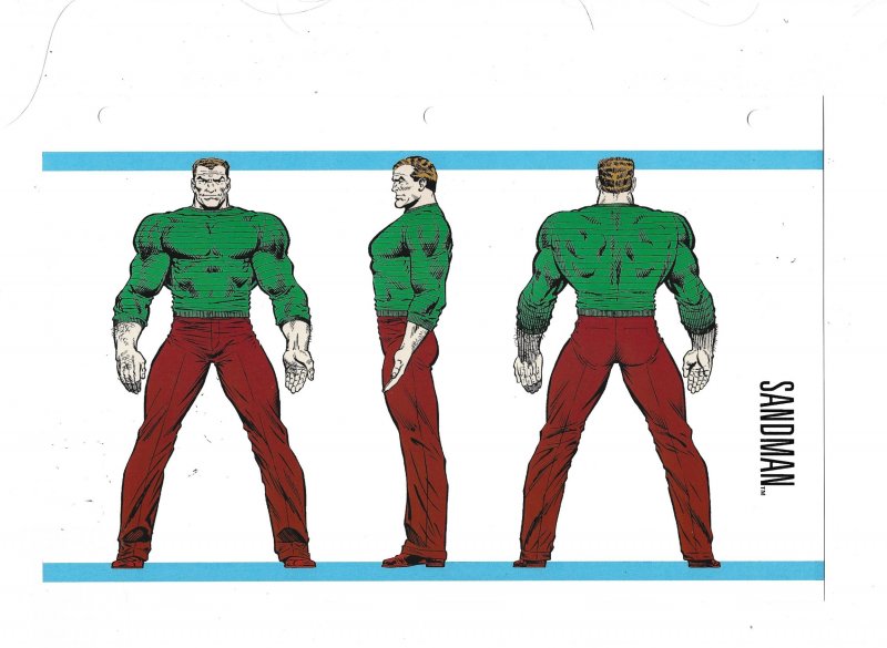 Official Handbook of the Marvel Universe Sheet- Sandman