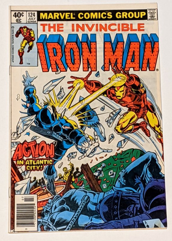 Iron Man #124 (Jul 1979, Marvel) VF- 7.5 Whiplash and Blizzard appearance