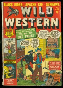 WILD WESTERN #15 1951-APACHE KID-GUNHAWK ORIGIN-BLACK R G/VG