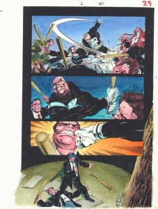 Punisher #2 p.20 / 29 Color Guide Art - Punisher vs. Mobsters - by John Kalisz