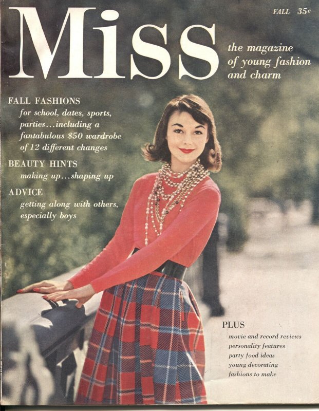 MISS #1-1957-FASHION-CHARM-BEAUTY-ADVICE-MOVIES-JEAN SEBERG INTERVIEW-HIGH GRADE