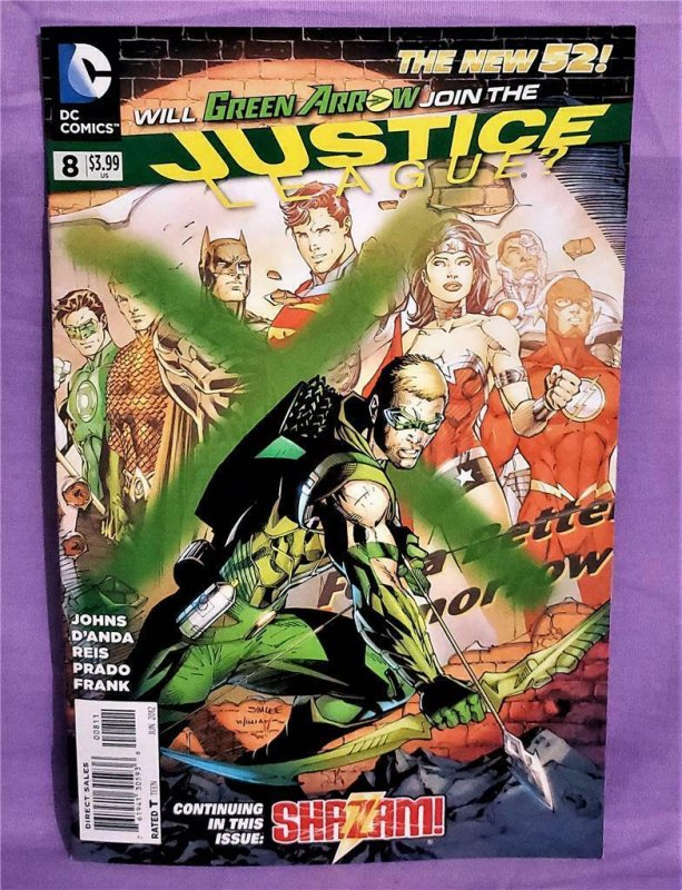 JUSTICE LEAGUE #1 - 8 Geoff Johns JIm Lee Shazam DC New 52 (DC, 2011)! 