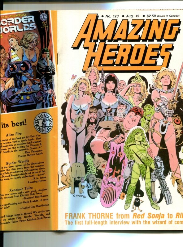 Amazing Heroes #123 - Frank Thorne Cover (5.0/5.5) 1987