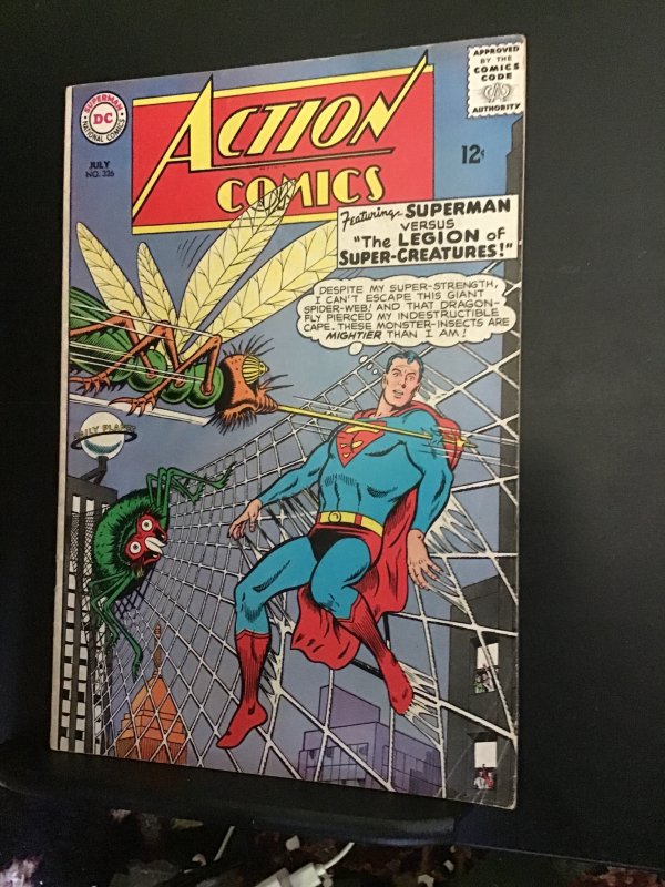 Action Comics #326  (1965) 1st Legion of Super Creatures! Supergirl key! FN/VF