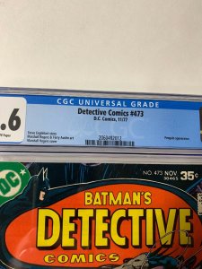 Detective Comics 473 Cgc 9.6 White Pages Dc Comics Batman 2060492012