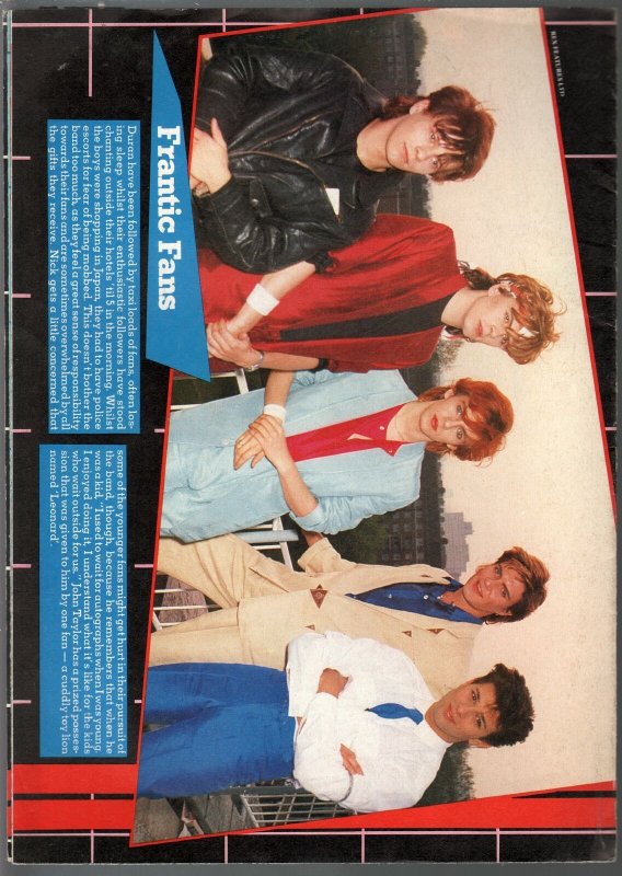 Screen Scene magazine 1980's-Duran Duran-poster magazine-VG/FN