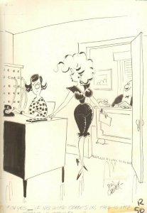 Super Sexy Secretary - Humorama 1962 art by Don Orehek
