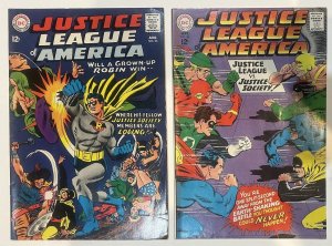 (1967) JUSTICE LEAGUE OF AMERICA #55-56 COMPLETE SET! JSA! 1ST EARTH 2 ROBIN!
