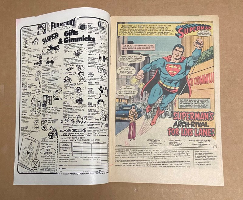 Action Comics #520 (Superman) ( 3.0 GD/VG )  Newsstand / June 1981