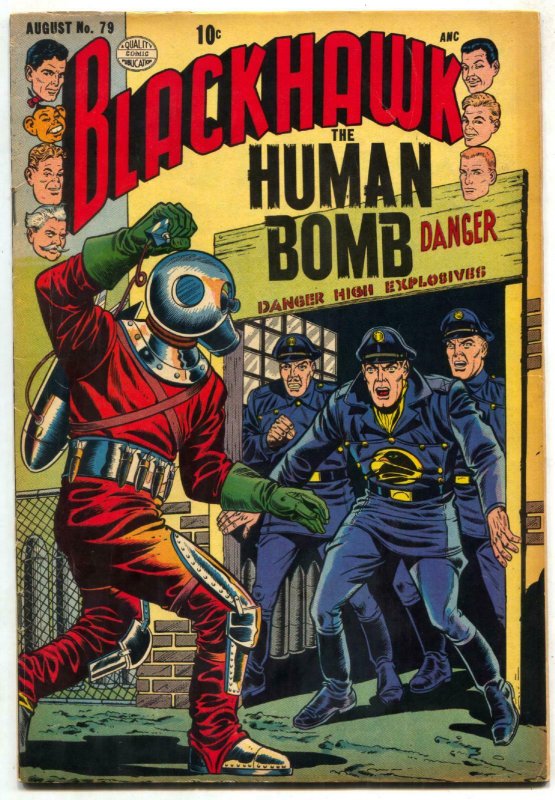 Blackhawk Comics #79 1954- HUMAN BOMB- Golden Age Quality FN-