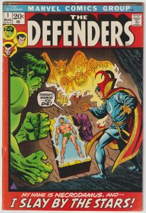 Defenders #1 (Aug 1972, Marvel), VFN+ (8.5); Hulk, Dr. Strange, Submariner begin