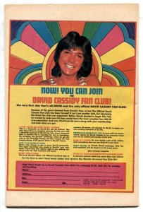 David Cassidy #8 1972- Partridge Family- Charlton comics VG/F