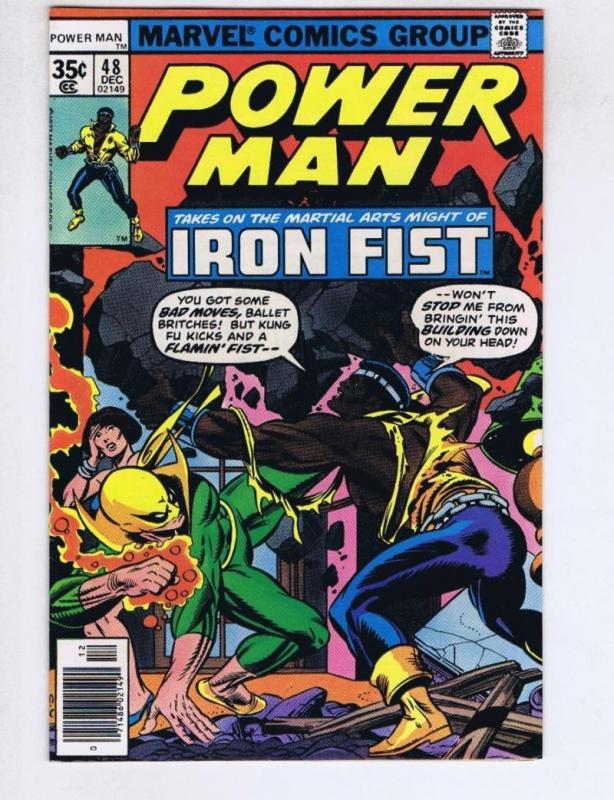 POWER MAN & IRON FIST #48, VF/NM, Luke Cage, 1974 1977, Kung-Fu, 1st Team up