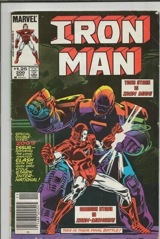 Iron Man #200 ORIGINAL Vintage 1985 Marvel Comics  