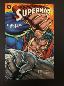 SUPERMAN DOOMSDAY HUNTER PREY # 3 SIGNED BY DAN JURGENS DC COMICS 1994 EB200