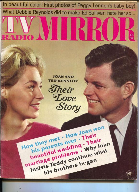 TV Radio Mirror-Ted-Joan Kennedy-Tiny Tim-Michael Landon-Dean Martin-Oct-1968