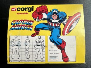 (1979) VINTAGE CORGI Diecast CAPTAIN AMERICA JETMOBILE (#263) Complete in Box!
