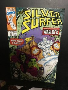 Silver Surfer #47 (1991) high-grade Adam warlock key! NM- Wow