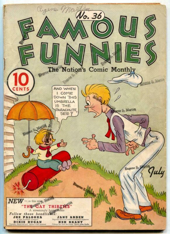Famous Funnies #36 1937- Buck Rogers- Early Comic- Alley Oop FN-