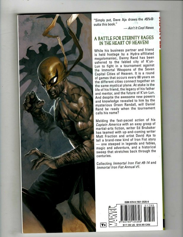 Immortal Iron Fist # 2 Seven Capital Cities of Heaven Marvel Comic Book TPB HR6