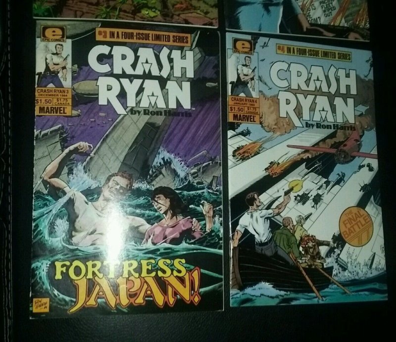 COMPLETE SET CRASH RYAN #1-4 1984 EPIC COMICS RON HARRIS
