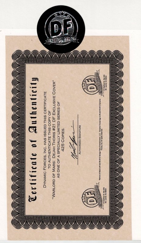 Warlord of Mars: Dejah Thoris #21 Lui Antonio Risque Dynamic Forces Var. (2012)