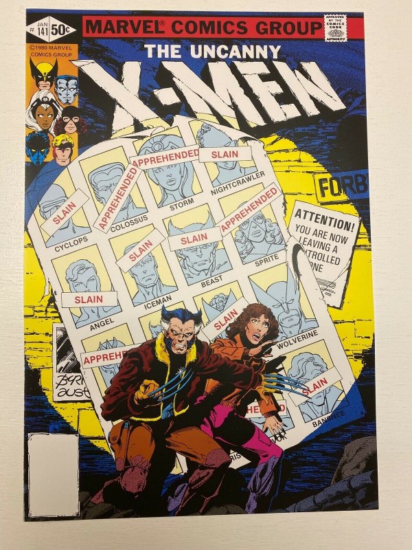 Uncanny X-Men 141 Marvel Comics poster by John Byrne Wolverine Jean Grey