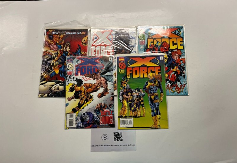 5 X-Force Marvel Comics Books #44 46 47 48 50 61 LP2