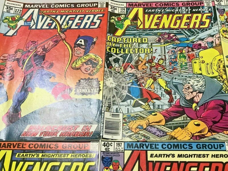 AVENGERS#172-206 FN-VF LOT (8 BOOKS) 1978 MARVEL BRONZE AGE COMICS