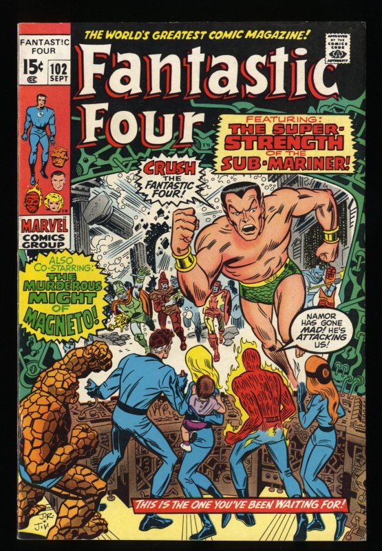 Fantastic Four #102 VF- 7.5 Marvel Comics