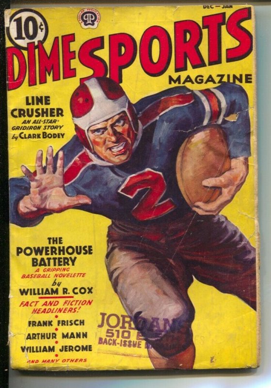 Dime Sports 12/1938-Popular--Football cover.-Boxing-track-basketball-baseball...